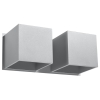 Nástenné svietidlo QUAD 2 sivé 2x40W G9 Sollux Lighting
