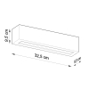 Keramická nástenná lampa VEGA čierna 1x60W E27 Sollux Lighting