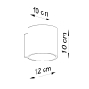 Nástenné svietidlo ORBIS 1 antracit 1x40W G9 Sollux Lighting