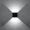 Nástenné svietidlo LUCA black LED IP54 1x6W LED Sollux Lighting