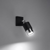 NERO nástenné svietidlo čierne/chróm 1x40W GU10 Sollux Lighting