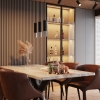 Nástenné svietidlo LOOPEZ čierna/chróm 2x40W GU10 Sollux Lighting