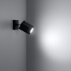 Nástenné svietidlo MERIDA čierne 1x40W GU10 Sollux Lighting