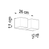 Nástenné svietidlo QUAD 2 čierne 2x40W G9 Sollux Lighting