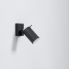 Nástenné svietidlo RING čierne s vypínačom 1x40W GU10 Sollux Lighting