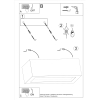 Nástenné svietidlo VEGA 30 concrete 1x60W E27 Sollux Lighting