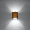 Nástenné svietidlo ORBIS prírodné drevo 1x40W G9 Sollux Lighting