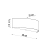 Nástenné svietidlo SKALA biele 2x60W E27 Sollux Lighting