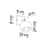 Nástenné svietidlo OCULARE biele 1x40W GU10 Sollux Lighting