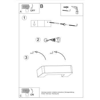 MAGNET keramická nástenná lampa 1x60W E27 Sollux Lighting
