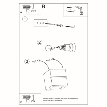 Keramická nástenná lampa LEO LINE 1x60W E27 Sollux Lighting