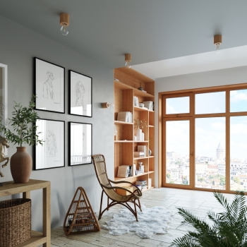 Nástenné svietidlo SALGADO prírodné drevo 1x60W E27 Sollux Lighting