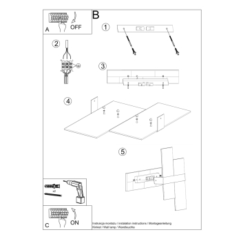 Nástenné svietidlo MASSIMO chróm 2x40W G9 Sollux Lighting