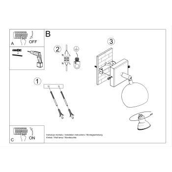 Nástenné svietidlo OCULARE biele 1x40W GU10 Sollux Lighting