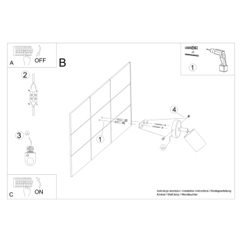 Nástenné svietidlo VERDO biele 1x10W GU10 Sollux Lighting