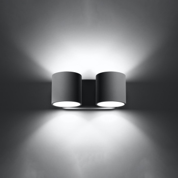 Nástenné svietidlo ORBIS 2 sivé 2x40W G9 Sollux Lighting