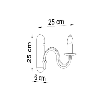 Nástenné svietidlo MINERWA čierne 1x40W E14 Sollux Lighting