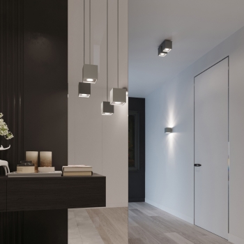 Nástenné svietidlo QUAD 1 sivé 1x40W G9 Sollux Lighting