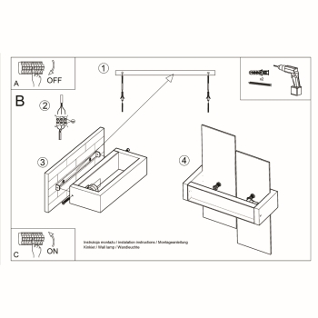 Nástenné svietidlo FENIKS 1 wenge 1x60W E27 Sollux Lighting