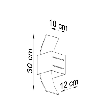 Nástenné svietidlo LORETO čierne 1x40W G9 Sollux Lighting