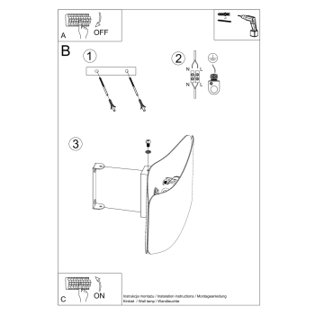 Nástenné svietidlo TILA 40 čierne 1x40W G9 Sollux Lighting