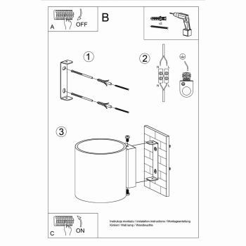 Nástenné svietidlo ORBIS 1 antracit 1x40W G9 Sollux Lighting