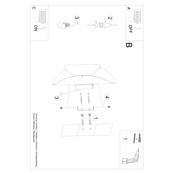 Nástenné svietidlo TEAR white 1x40W G9 Sollux Lighting