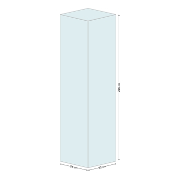 Ochranný kryt pre plynový ohrievač 56 x 52 x 226 cm