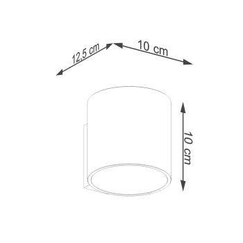 Nástenné svietidlo ORBIS 1 gold 1x8W G9 Sollux Lighting