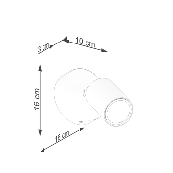 Nástenné svietidlo VERDO biele 1x10W GU10 Sollux Lighting