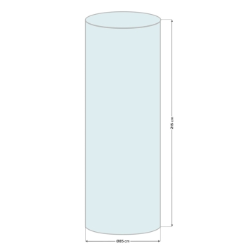 Ochranný kryt pre okrúhly záhradný ohrievač 85 x 215 cm