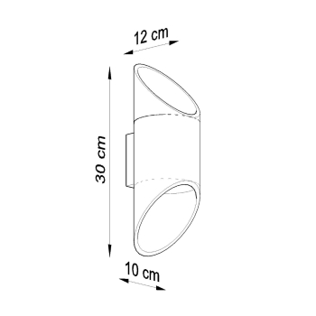 Nástenné svietidlo PENNE 30 čierne 1x40W G9 Sollux Lighting