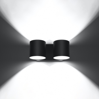 Nástenné svietidlo ORBIS 2 čierne 2x40W G9 Sollux Lighting