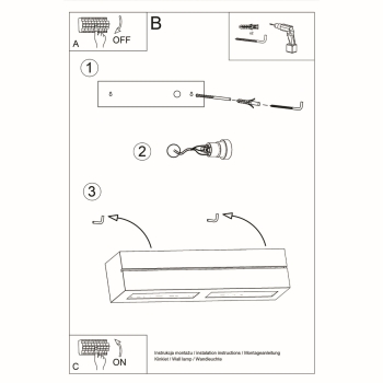 VEGA LINE 1x60W E27 keramická nástenná lampa Sollux Lighting