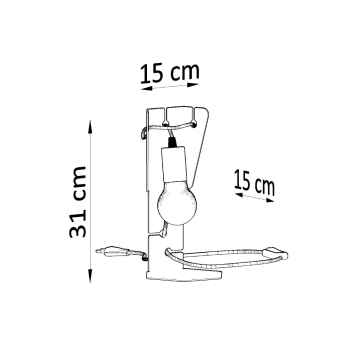 Stolná lampa ARBY čierna Sollux Lighting
