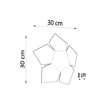 Nástenné svietidlo PENTA čierne 2x40W G9 Sollux Lighting