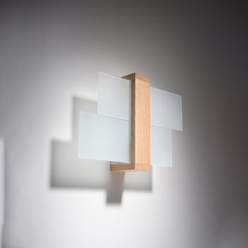 Nástenné svietidlo FENIKS 1 prírodné drevo 1x60W E27 Sollux Lighting