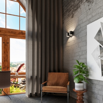 Nástenné svietidlo ORBIS 2 čierne 2x40W G9 Sollux Lighting