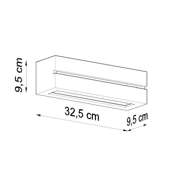 VEGA LINE 1x60W E27 keramická nástenná lampa Sollux Lighting