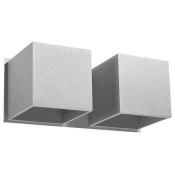Nástenné svietidlo QUAD 2 sivé 2x40W G9 Sollux Lighting