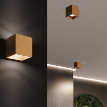 Nástenné svietidlo QUAD 1 gold 1x8W G9 Sollux Lighting