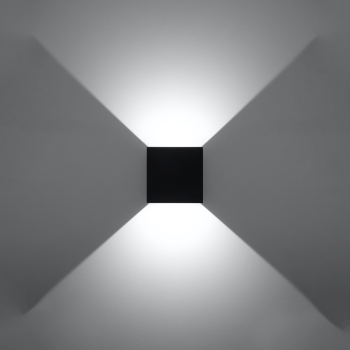 Nástenné svietidlo LUCA black LED IP54 1x6W LED Sollux Lighting