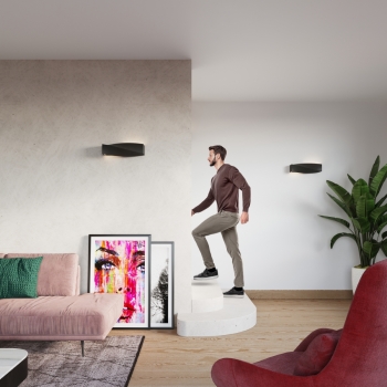 Nástenné svietidlo SIGMA čierne 1x60W E27 Sollux Lighting
