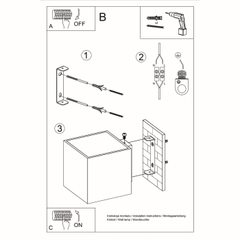 Nástenné svietidlo QUAD 1 antracit 1x40W G9 Sollux Lighting