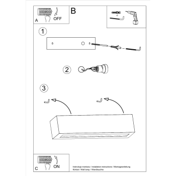 Keramická nástenná lampa VEGA čierna 1x60W E27 Sollux Lighting