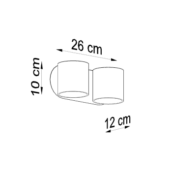 Nástenné svietidlo ORBIS 2 biele 2x40W G9 Sollux Lighting