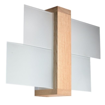 Nástenné svietidlo FENIKS 1 prírodné drevo 1x60W E27 Sollux Lighting