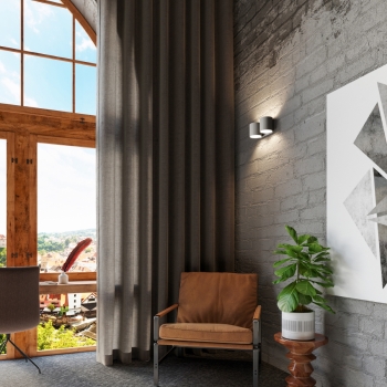 Nástenné svietidlo ORBIS 2 sivé 2x40W G9 Sollux Lighting