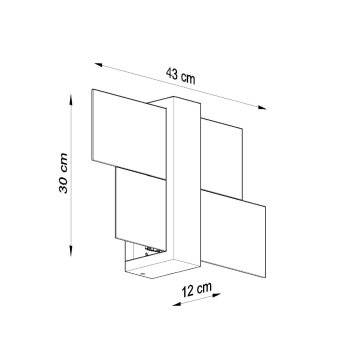 Nástenné svietidlo FENIKS 1 biele 1x60W E27 Sollux Lighting