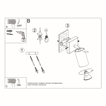 Nástenné svietidlo RING biele 1x40W GU10 Sollux Lighting